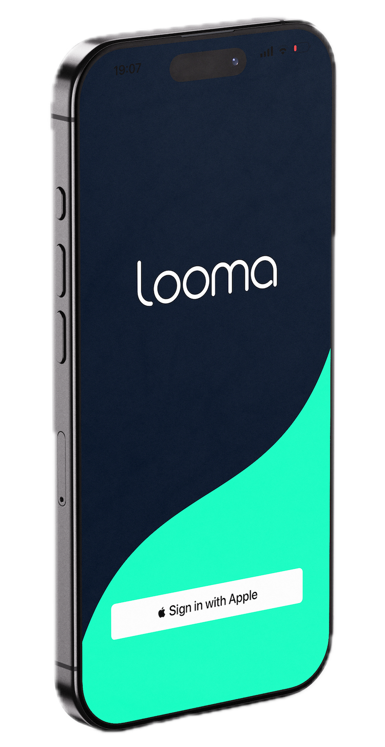Looma phone mock-up